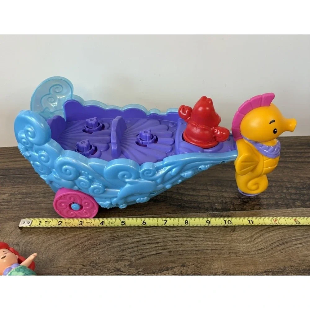 Disney Little People The Little Mermaid Ariel's Light Up Musical Sea Carriage